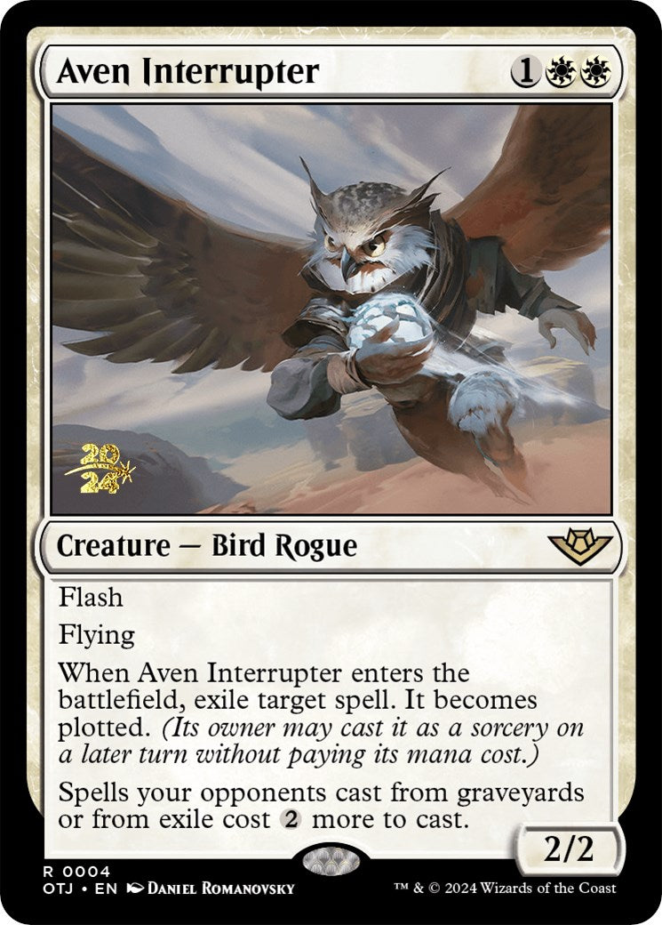 Aven Interrupter [Outlaws of Thunder Junction Prerelease Promos] - Destination Retro