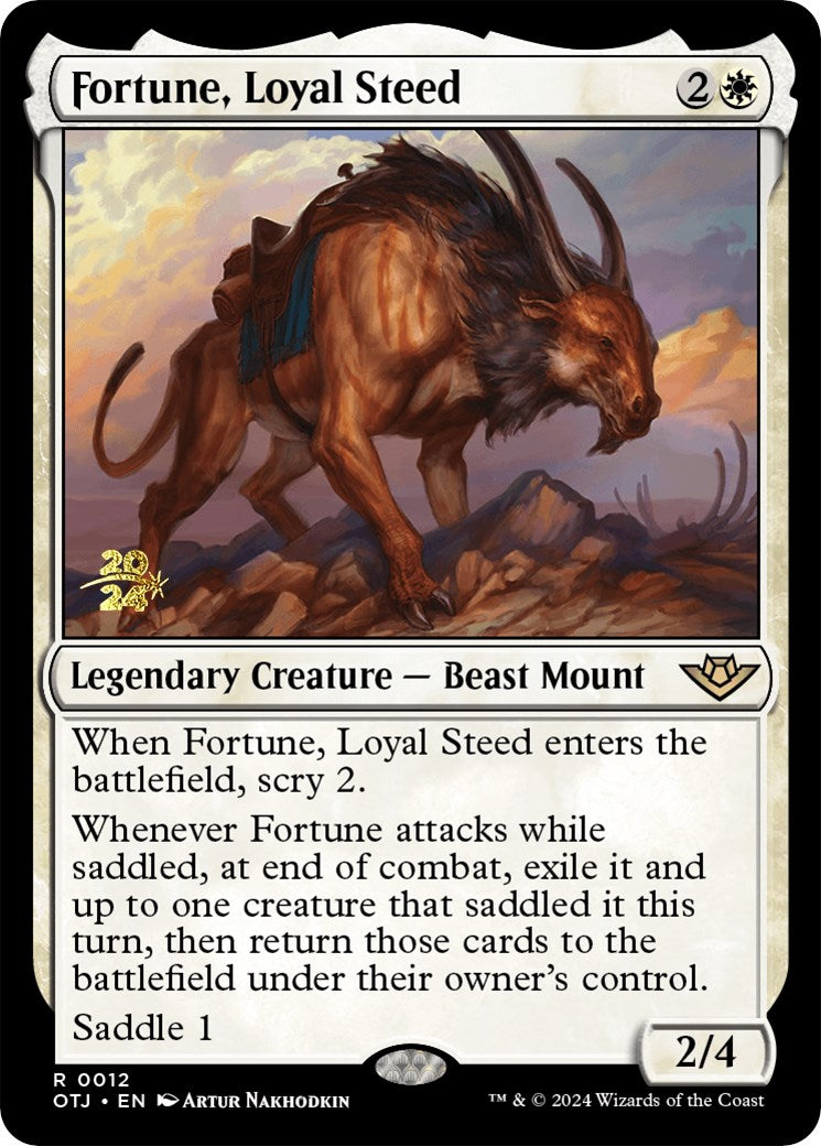 Fortune, Loyal Steed [Outlaws of Thunder Junction Prerelease Promos] - Destination Retro