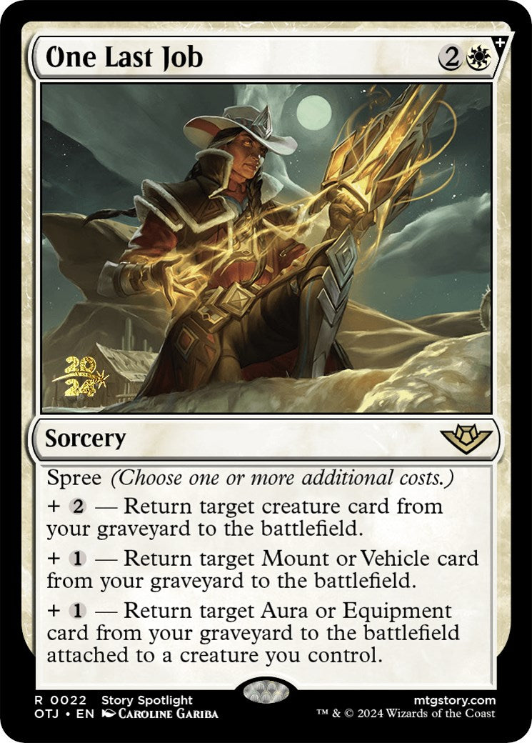 One Last Job [Outlaws of Thunder Junction Prerelease Promos] - Destination Retro