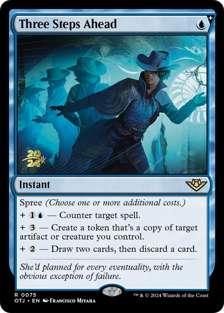 Three Steps Ahead [Outlaws of Thunder Junction Prerelease Promos] - Destination Retro