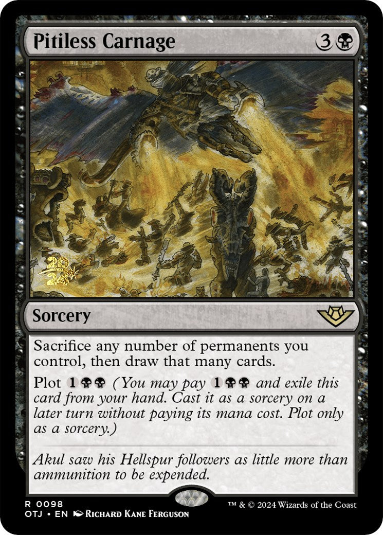 Pitiless Carnage [Outlaws of Thunder Junction Prerelease Promos] - Destination Retro