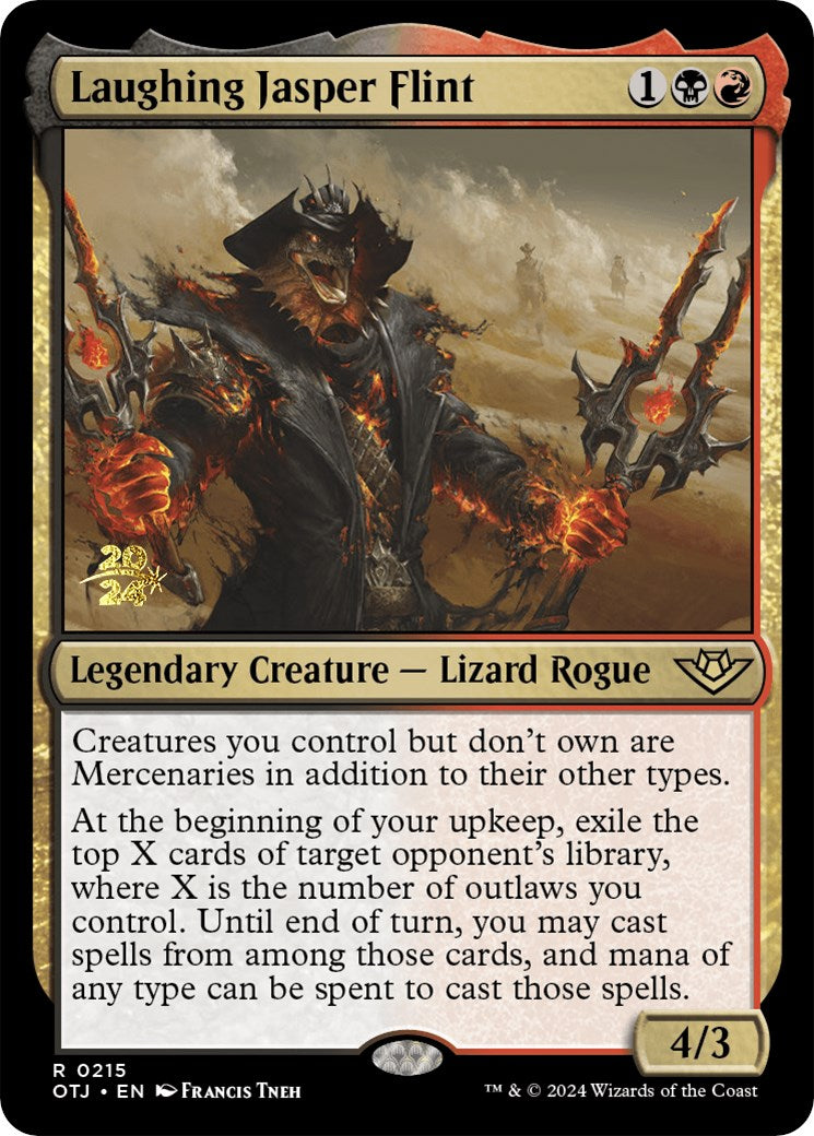 Laughing Jasper Flint [Outlaws of Thunder Junction Prerelease Promos] - Destination Retro