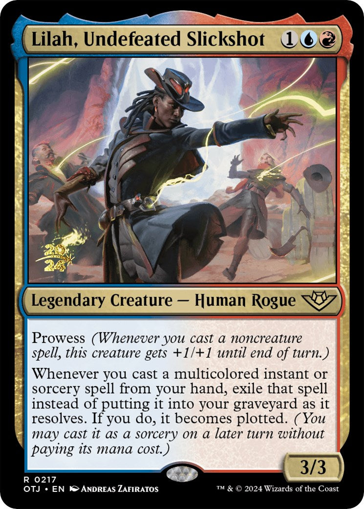 Lilah, Undefeated Slickshot [Outlaws of Thunder Junction Prerelease Promos] - Destination Retro