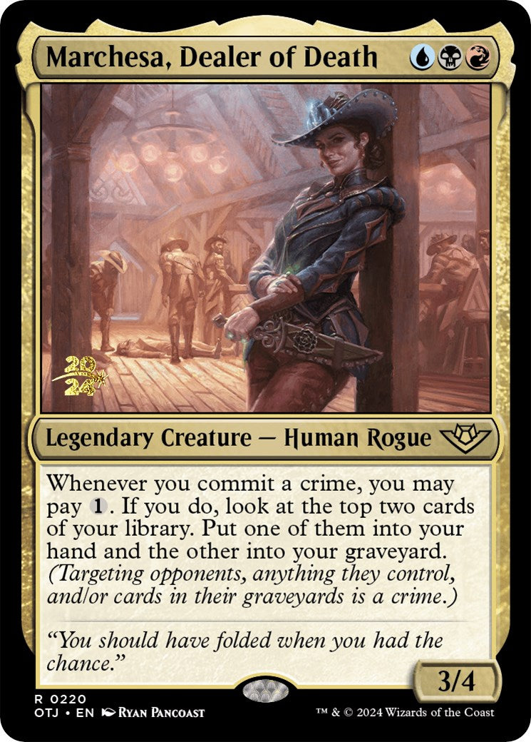 Marchesa, Dealer of Death [Outlaws of Thunder Junction Prerelease Promos] - Destination Retro