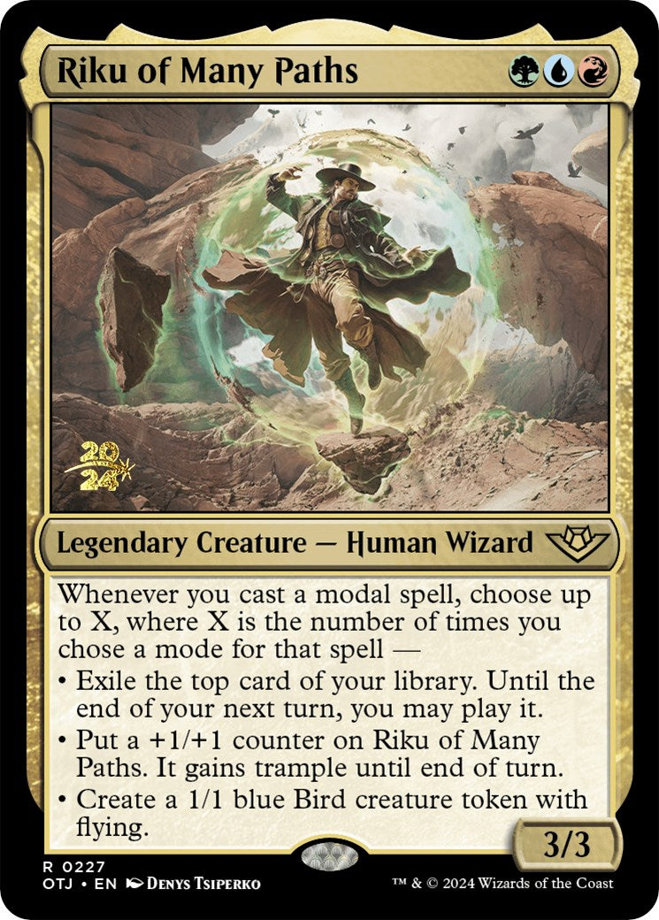 Riku of Many Paths [Outlaws of Thunder Junction Prerelease Promos] - Destination Retro