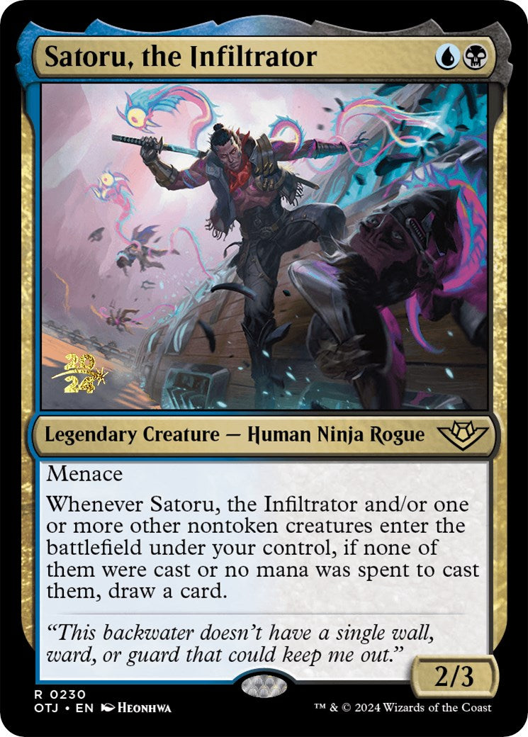 Satoru, the Infiltrator [Outlaws of Thunder Junction Prerelease Promos] - Destination Retro