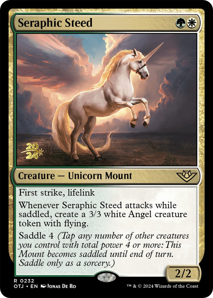 Seraphic Steed [Outlaws of Thunder Junction Prerelease Promos] - Destination Retro