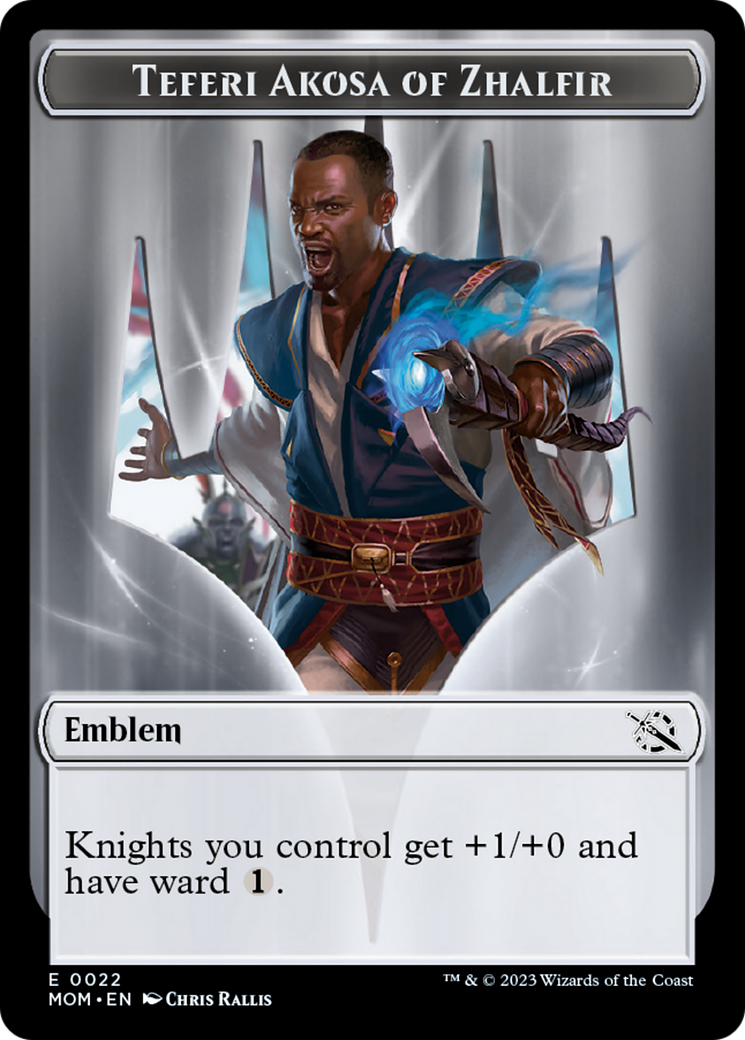 Soldier // Teferi Akosa of Zhalfir Emblem Double-Sided Token [March of the Machine Tokens] - Destination Retro