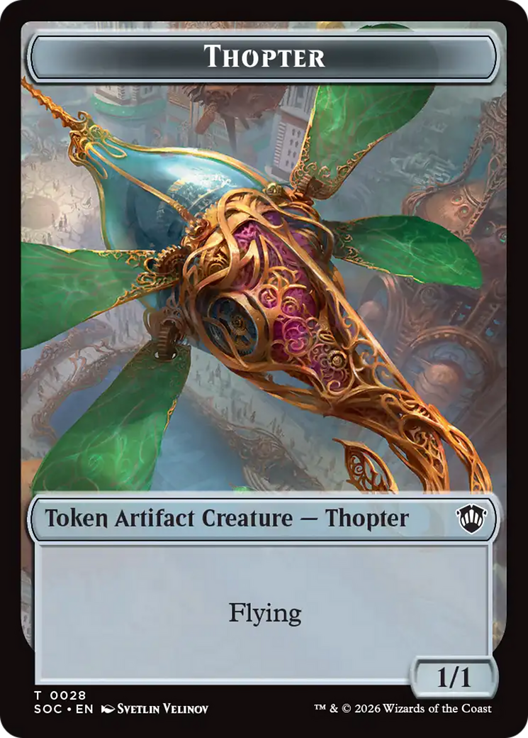 Phyrexian Germ // Thopter Double-Sided Token [Secrets of Strixhaven Commander Tokens] - Destination Retro