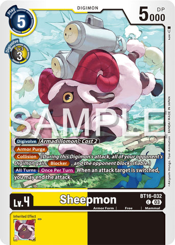 Sheepmon [BT16-032] [Beginning Observer] - Destination Retro