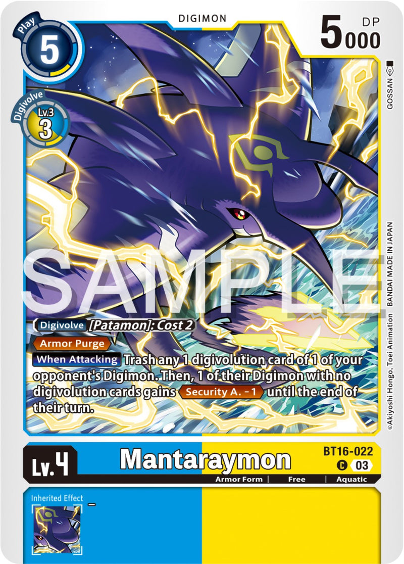 Mantaraymon [BT16-022] [Beginning Observer] - Destination Retro