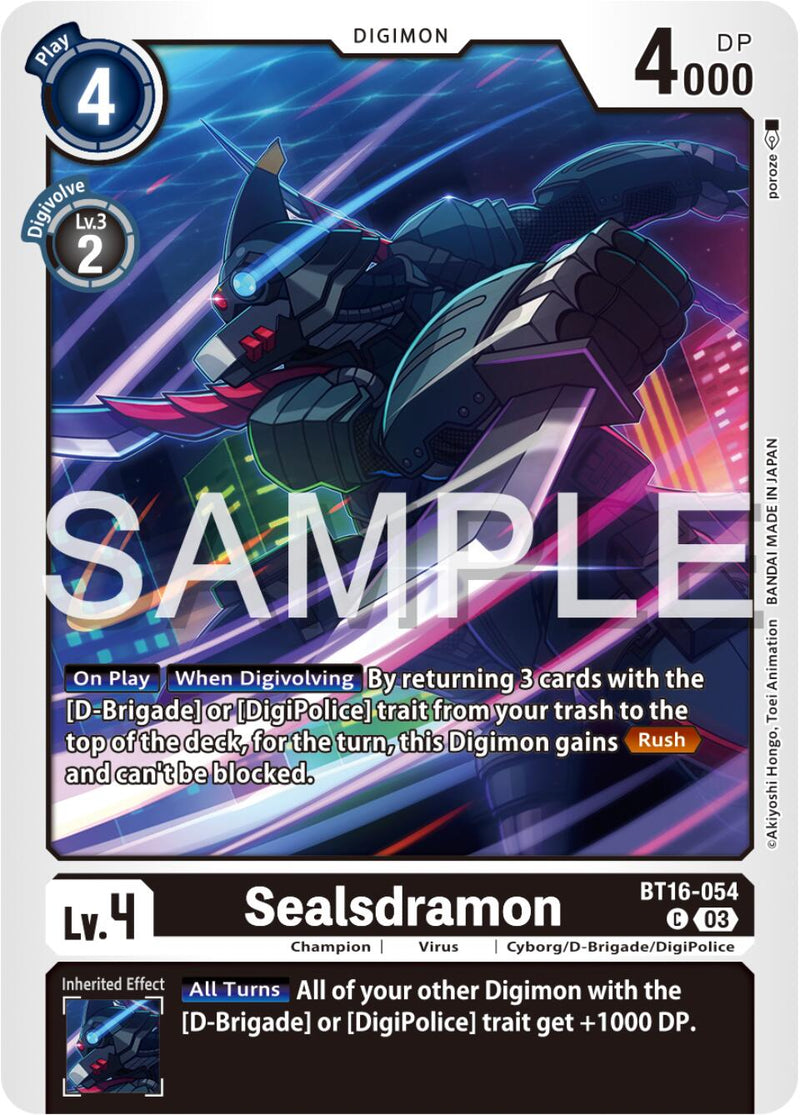 Sealsdramon [BT16-054] [Beginning Observer] - Destination Retro