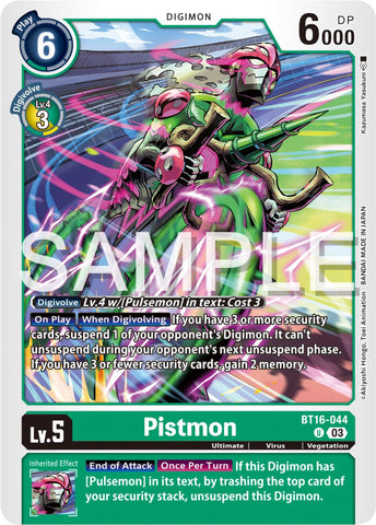 Pistmon [BT16-044] [Beginning Observer] - Destination Retro