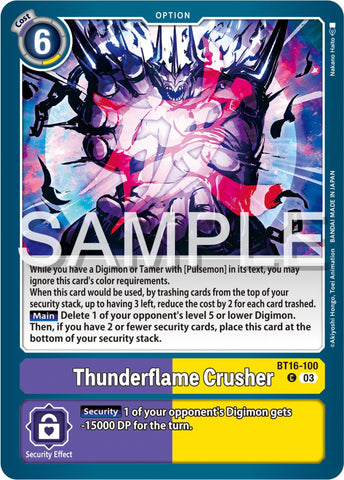 Thunderflame Crusher [BT16-100] [Beginning Observer] - Destination Retro