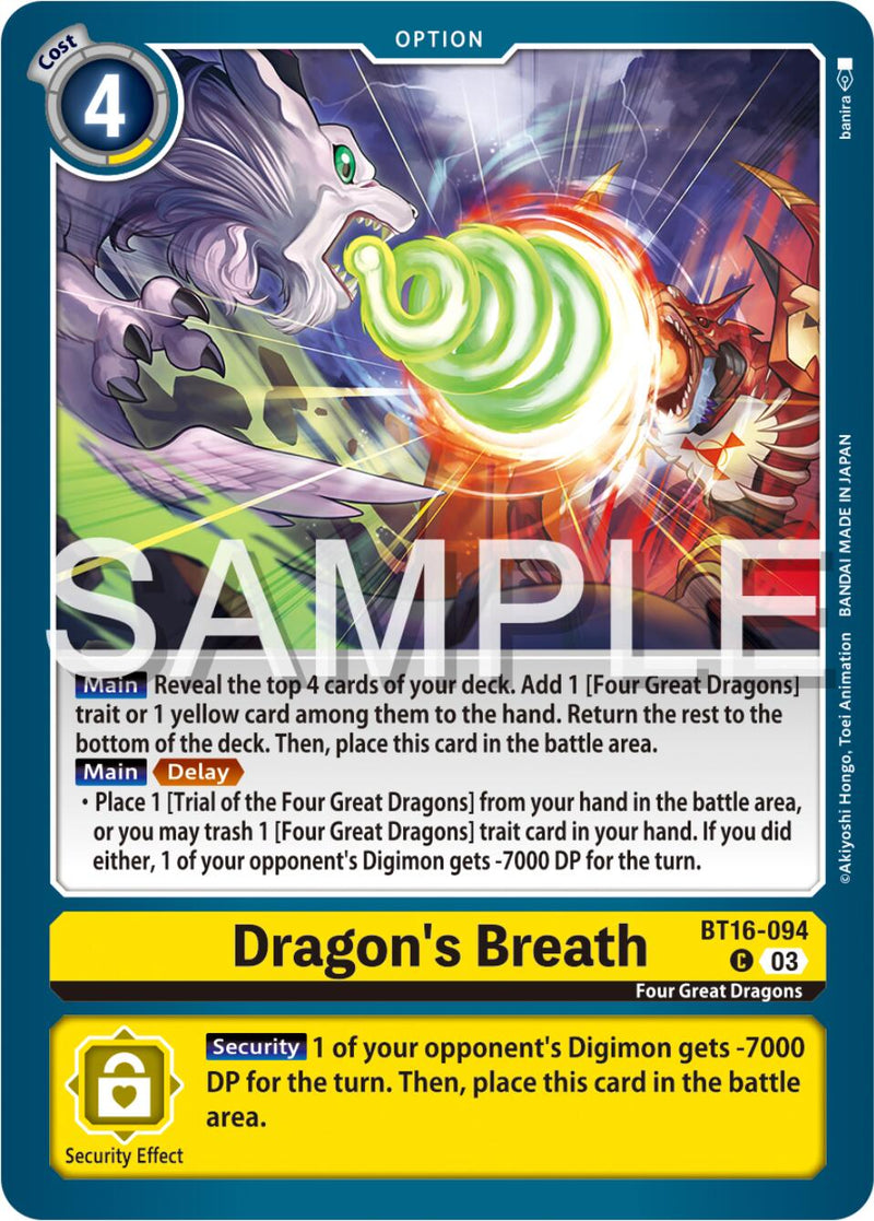 Dragon's Breath [BT16-094] [Beginning Observer] - Destination Retro