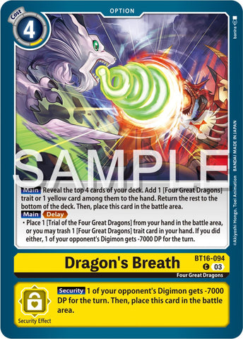 Dragon's Breath [BT16-094] [Beginning Observer] - Destination Retro