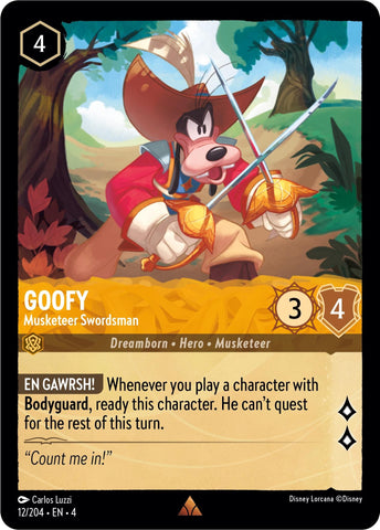 Goofy - Musketeer Swordsman (12/204) [Ursula's Return] - Destination Retro