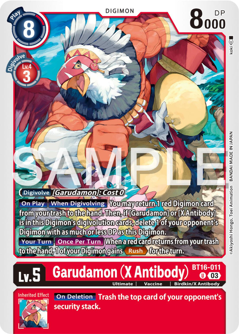 Garudamon (X Antibody) [BT16-011] [Beginning Observer] - Destination Retro