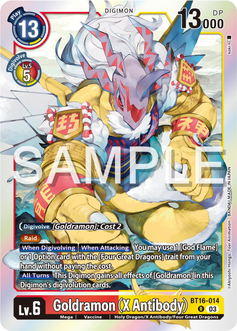 Goldramon (X Antibody) [BT16-014] [Beginning Observer] - Destination Retro