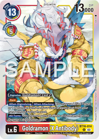 Goldramon (X Antibody) [BT16-014] [Beginning Observer] - Destination Retro