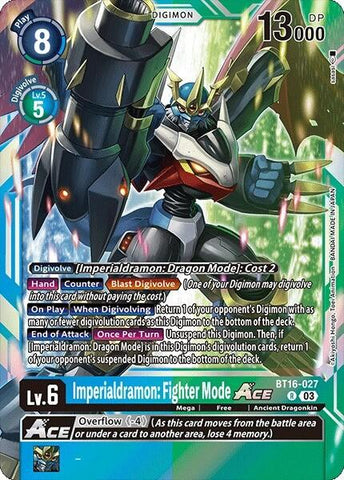 Imperialdramon: Fighter Mode Ace [BT16-027] [Beginning Observer] - Destination Retro
