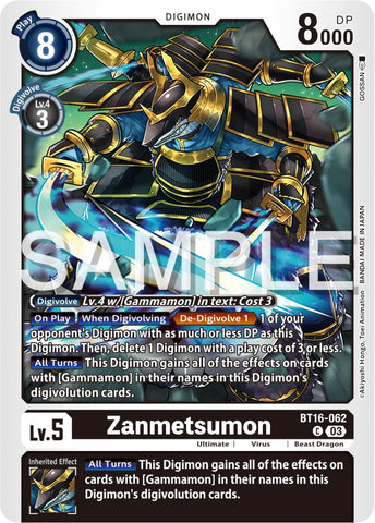 Zanmetsumon [BT16-062] [Beginning Observer] - Destination Retro