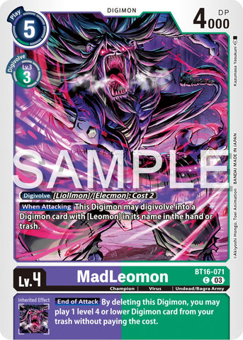 MadLeomon [BT16-071] [Beginning Observer] - Destination Retro