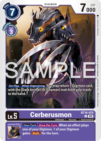 Cerberusmon [BT16-075] [Beginning Observer] - Destination Retro