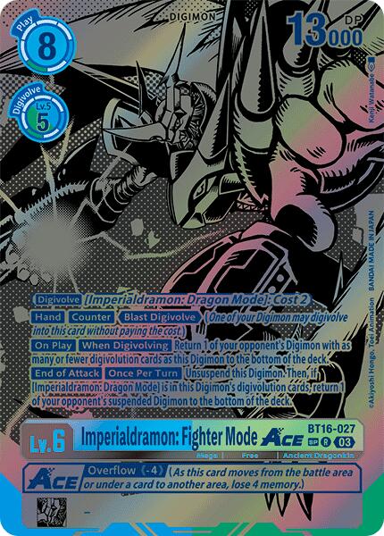 Imperialdramon: Fighter Mode Ace [BT16-027] (Textured) [Beginning Observer] - Destination Retro