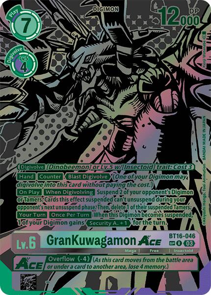 GranKuwagamon Ace [BT16-046] (Alternate Art) [Beginning Observer] - Destination Retro