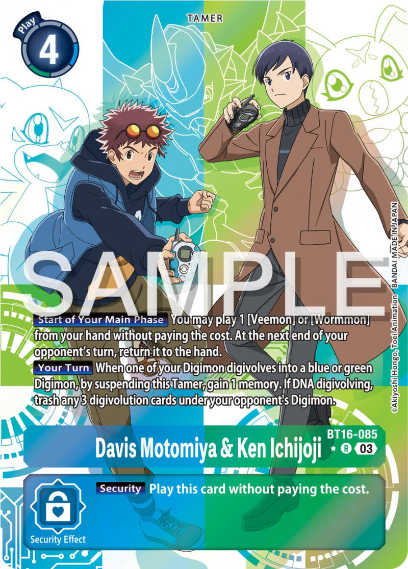 Davis Motomiya & Ken Ichijoji [BT16-085] (Alternate Art) [Beginning Observer] - Destination Retro