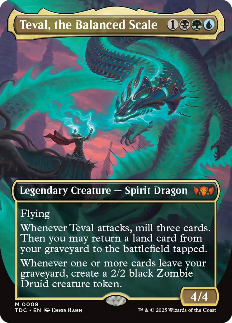 Teval, the Balanced Scale (Borderless) [Tarkir: Dragonstorm Commander] - Destination Retro