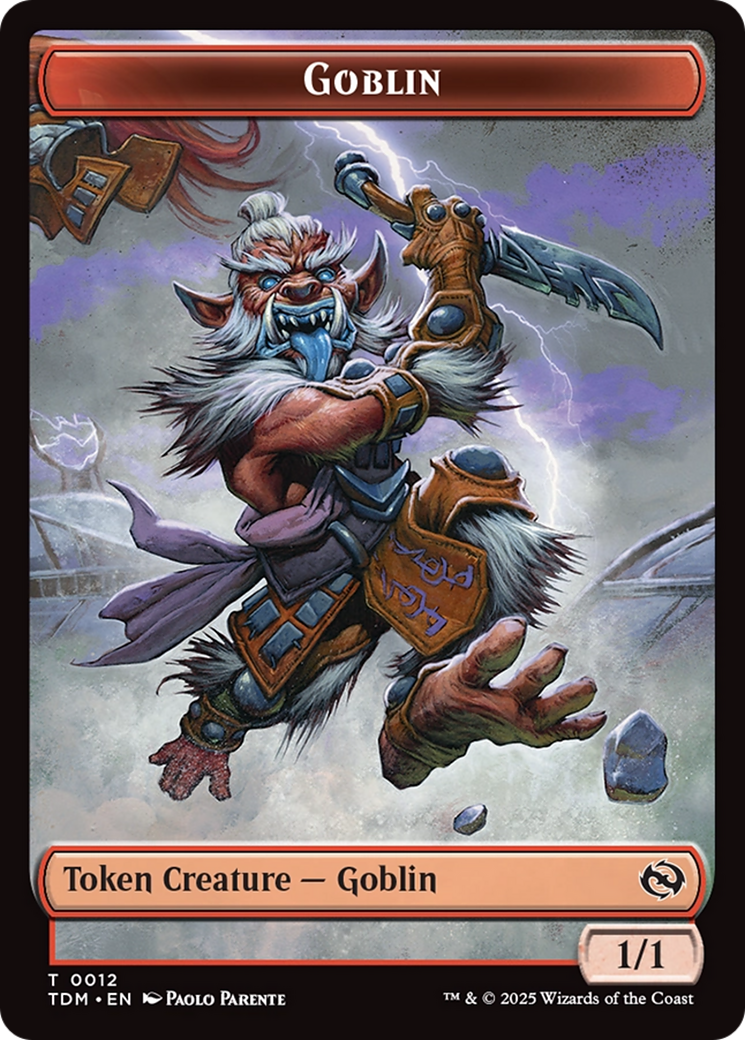 Goblin // Warrior Double-Sided Token [Tarkir: Dragonstorm Tokens] - Destination Retro