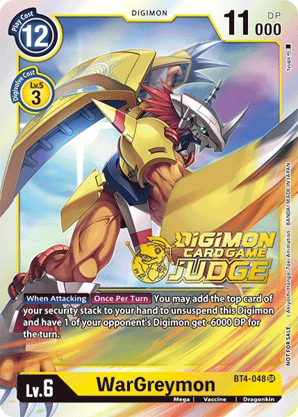 WarGreymon [BT4-048] (Judge Pack 1) [Great Legend Promos] - Destination Retro