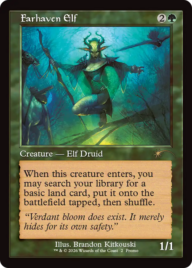 Farhaven Elf (Retro Frame) [Wizards Play Network 2026] - Destination Retro