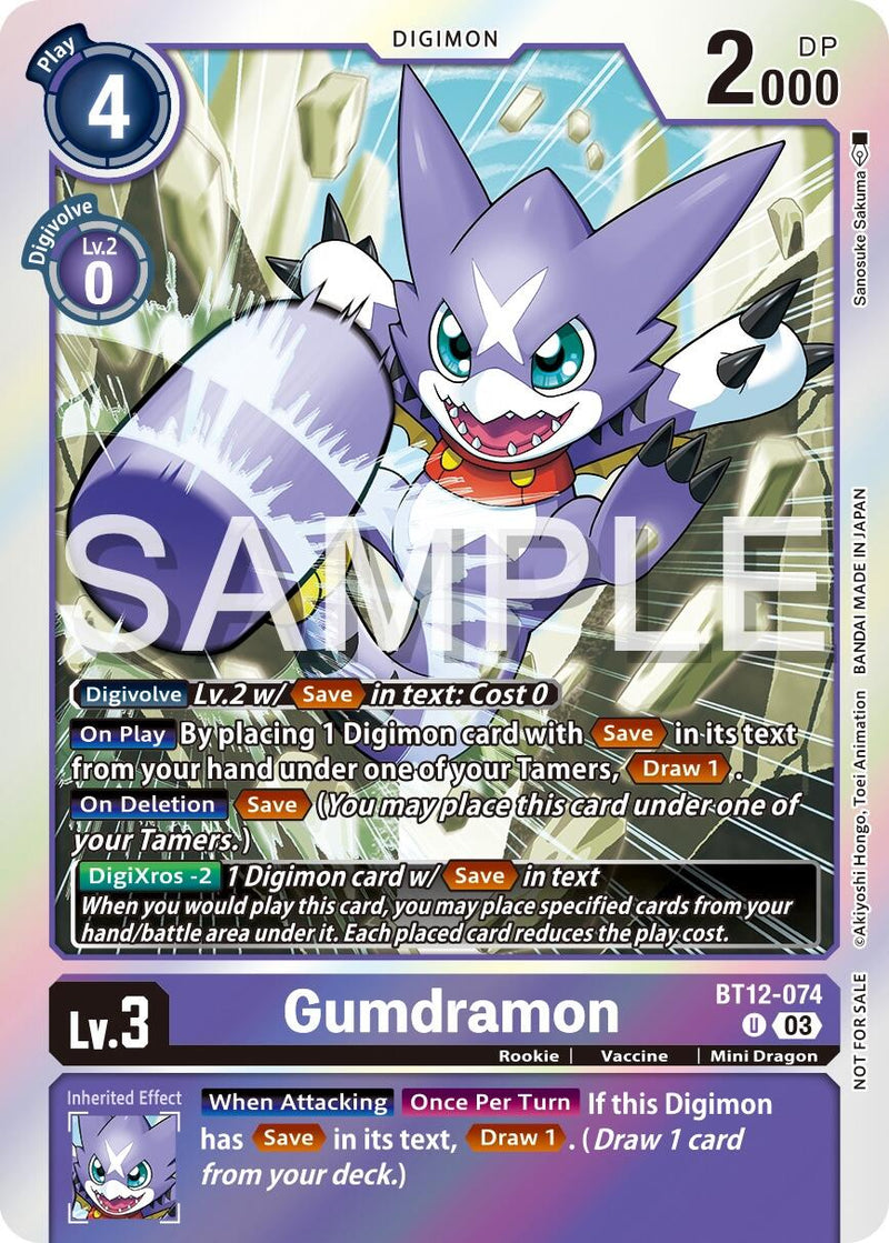 Gumdramon [BT12-074] (Official Tournament Vol.13 Winner Pack) [Across Time Promos] - Destination Retro