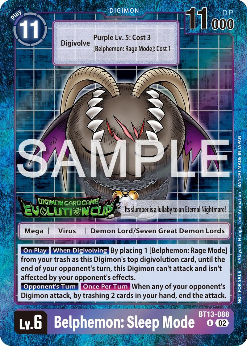 Belphemon: Sleep Mode [BT13-088] (2024 Evolution Cup) [Versus Royal Knights Booster Promos] - Destination Retro