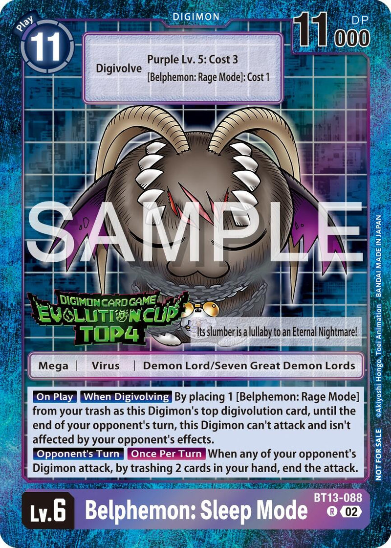 Belphemon: Sleep Mode [BT13-088] (2024 Evolution Cup Top 4) [Versus Royal Knights Booster Promos] - Destination Retro