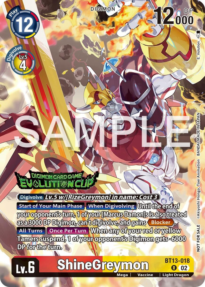 ShineGreymon [BT13-018] (2024 Evolution Cup) [Versus Royal Knights Booster Promos] - Destination Retro