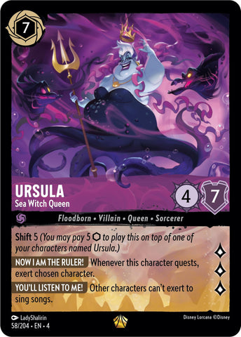 Ursula - Sea Witch Queen (58/204) [Ursula's Return] - Destination Retro