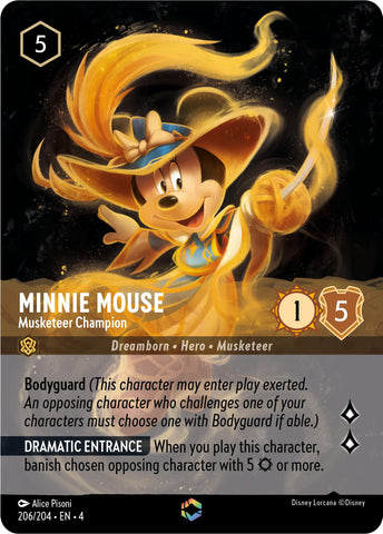 Minnie Mouse - Musketeer Champion (Enchanted) (206/204) [Ursula's Return] - Destination Retro