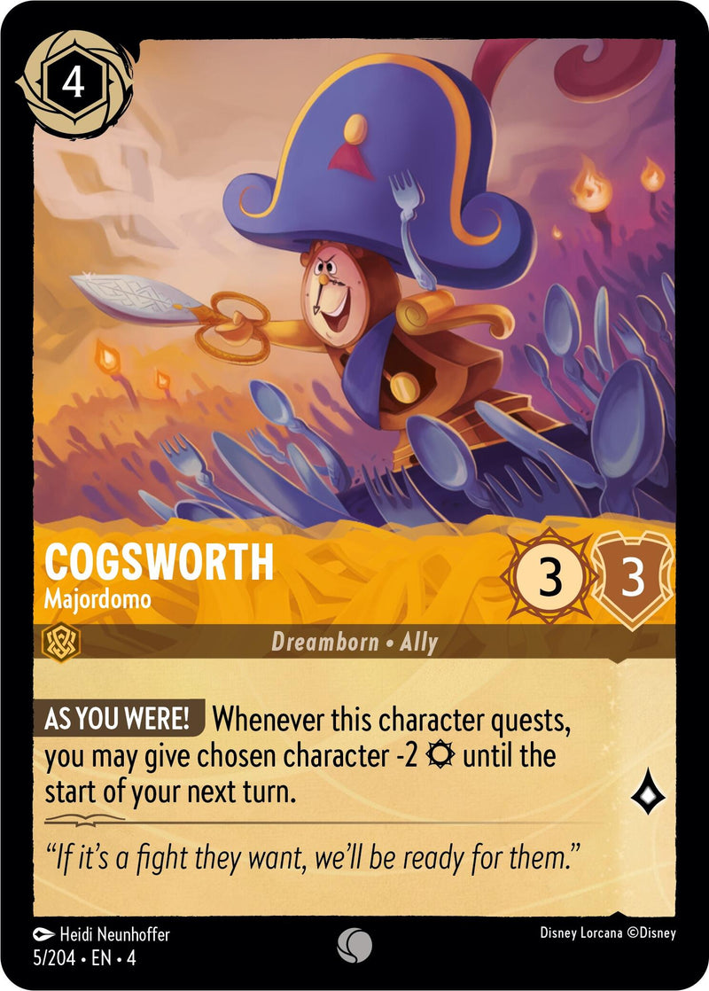 Cogsworth - Majordomo (5/204) [Ursula's Return] - Destination Retro