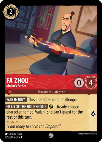 Fa Zhou - Mulan's Father (105/204) [Ursula's Return] - Destination Retro