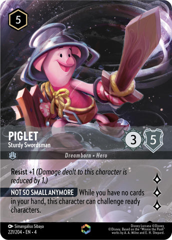 Piglet - Sturdy Swordsman (Enchanted) (221/204) [Ursula's Return] - Destination Retro