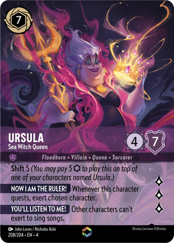 Ursula - Sea Witch Queen (Enchanted) (208/204) [Ursula's Return] - Destination Retro