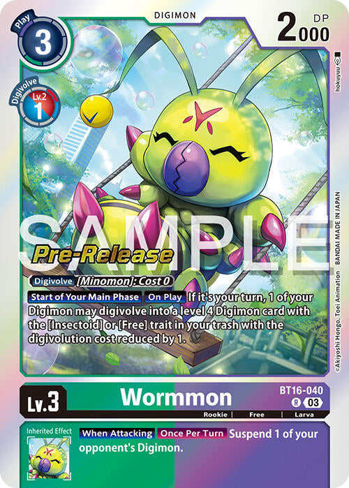 Wormmon [BT16-040] [Beginning Observer Pre-Release Promos] - Destination Retro