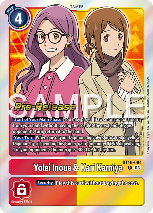 Yolei Inoue & Kari Kamiya [BT16-084] [Beginning Observer Pre-Release Promos] - Destination Retro