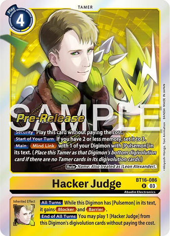 Hacker Judge [BT16-086] [Beginning Observer Pre-Release Promos] - Destination Retro