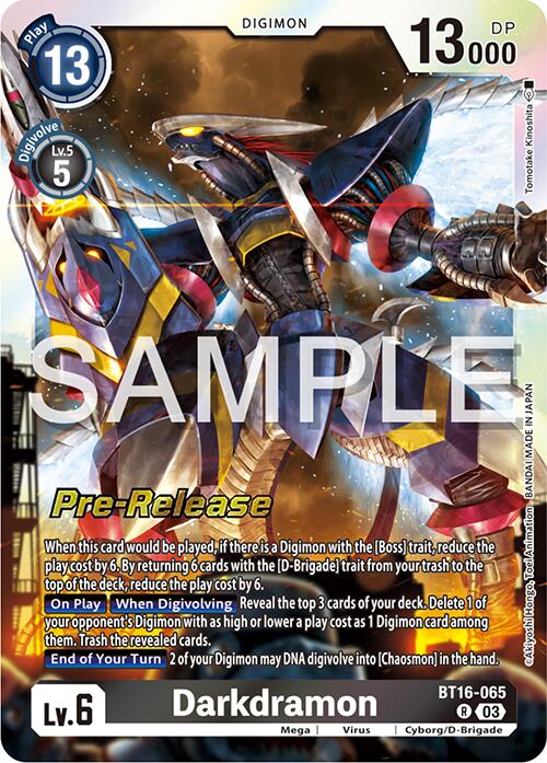 Darkdramon [BT16-065] [Beginning Observer Pre-Release Promos] - Destination Retro
