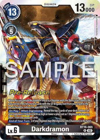 Darkdramon [BT16-065] [Beginning Observer Pre-Release Promos] - Destination Retro